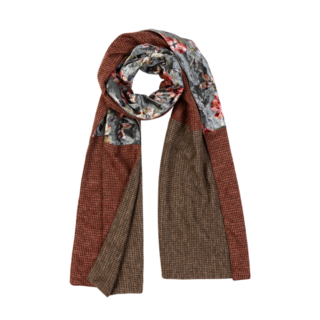 SCARF KNIT AND VELVET
