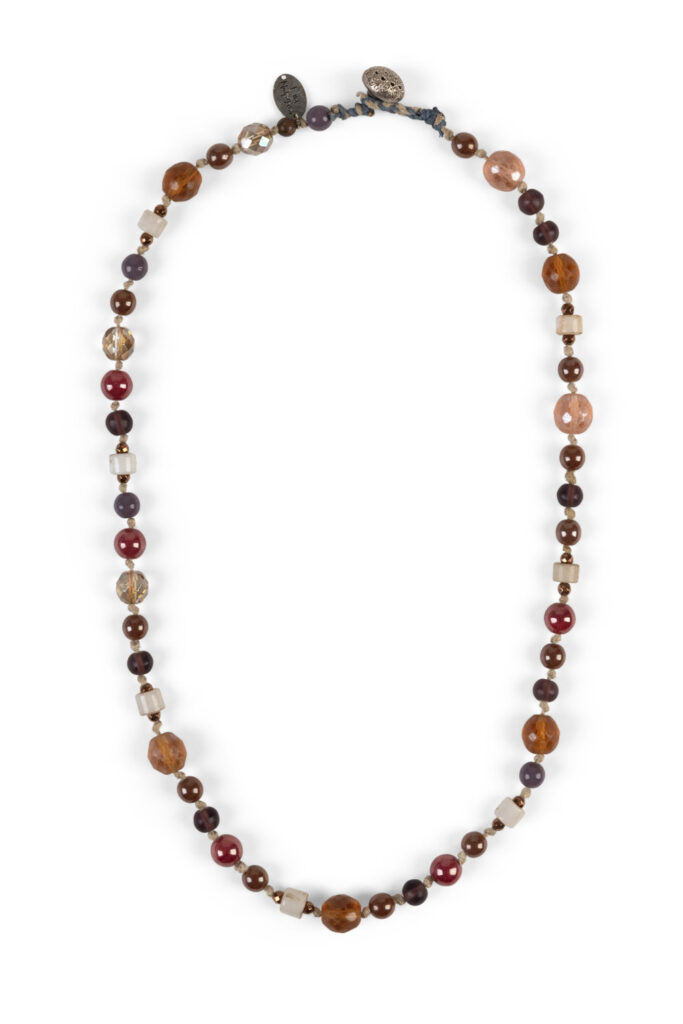 NECKLACE CERAMIC BEEDS AND CRYSTALS