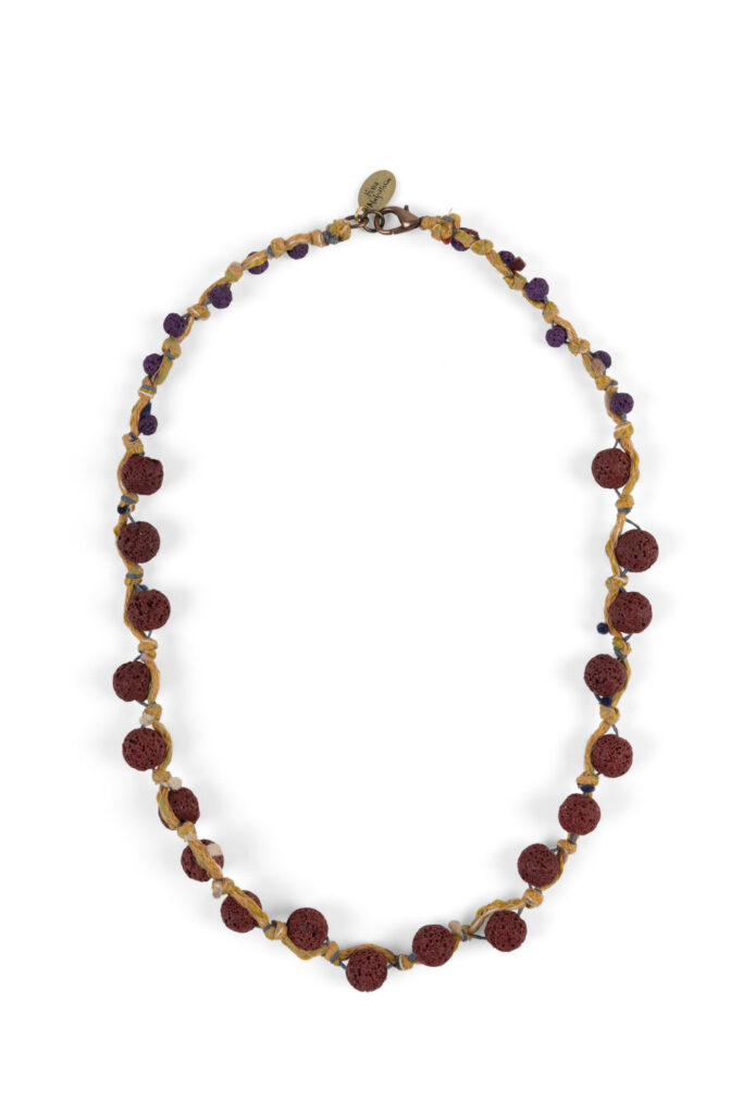 NECKLACE LAVA BORDEAUX AND PURPLE