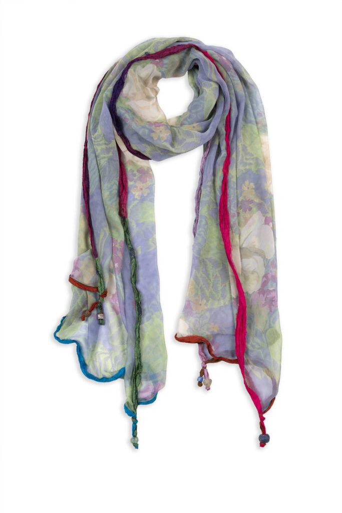 SCARF FLORAL SILK
